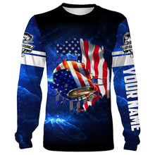 Load image into Gallery viewer, Catfish Fishing 3D American Flag patriotic Customize name All over print shirts - personalized fishing gift for men and women and Kid - NQS436