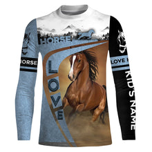 Load image into Gallery viewer, Love Horse Quater Horse Customize Name 3D All Over Printed Shirts Personalized gift For Horse Lovers NQS711