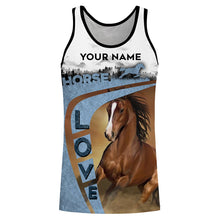 Load image into Gallery viewer, Love Horse Quater Horse Customize Name 3D All Over Printed Shirts Personalized gift For Horse Lovers NQS711