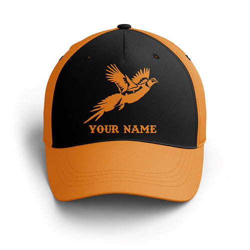 Pheasant hunting hat black and orange Custom Unisex hunting Baseball pheasant hat cap NQS6565