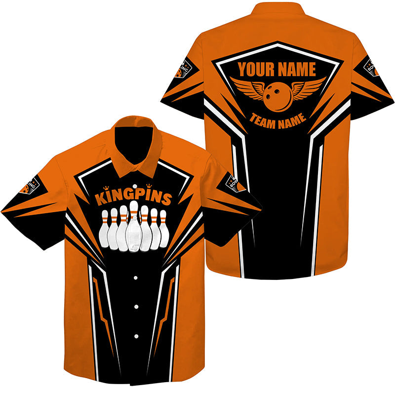 Personalized Hawaiian bowling shirt for bowling – bowling team jersey detail