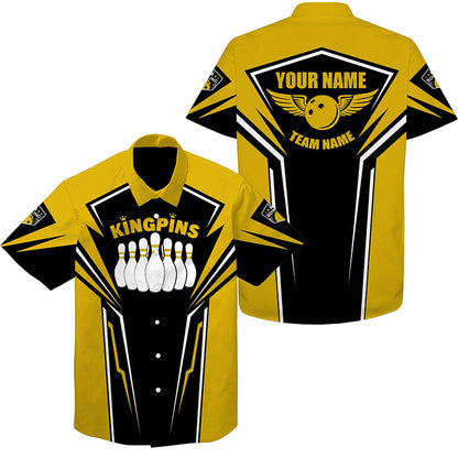 Custom bowling team jersey for bowling – personalized name close-up