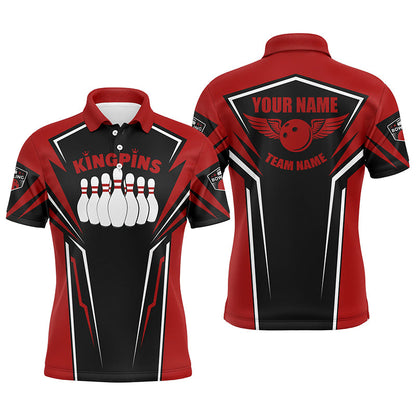 Custom bowling shirt for men – personalized team jersey front view