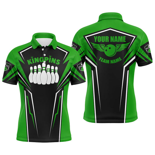 Custom bowling shirt for men – personalized team jersey front view