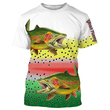 Load image into Gallery viewer, Rainbow Trout Fishing Customize Name 3D All Over Printed Shirts For Adult And Kid Personalized Fishing Gift NQS276