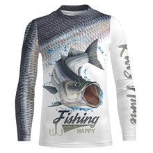 Load image into Gallery viewer, Striped bass Fishing Custome Name 3D All Over Printed Shirts Personalized Fishing gift For Adult, Kid NQS343