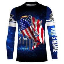 Load image into Gallery viewer, Carp Fishing 3D American Flag patriotic Customize name All over print shirts NQS449
