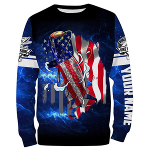 Northern Pike Fishing 3D American Flag Patriot Custom All over print shirts personalized fishing gift NQS450