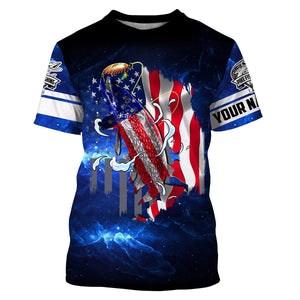 Northern Pike Fishing 3D American Flag Patriot Custom All over print shirts personalized fishing gift NQS450