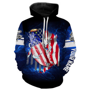 Redfish Fishing 3D American Flag Patriot Custom name All over print shirts - personalized fishing gift NQS451
