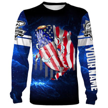 Load image into Gallery viewer, Redfish Fishing 3D American Flag Patriot Custom name All over print shirts - personalized fishing gift NQS451