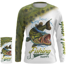 Load image into Gallery viewer, Bass Fishing Customize Name 3D All Over Printed Shirts, Fishing Gift For Father, Men, Women And Kid NQS351