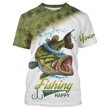 Load image into Gallery viewer, Bass Fishing Customize Name 3D All Over Printed Shirts, Fishing Gift For Father, Men, Women And Kid NQS351