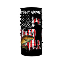 Load image into Gallery viewer, Carp hunter bow fishing American flag patriotic Custom Name fishing jersey NQS2969