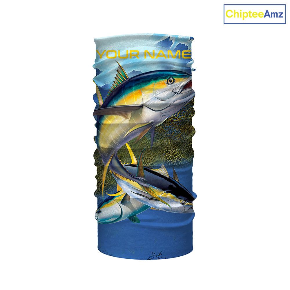 Tuna fishing blue deep sea Custom UPF fishing Shirts jersey, custom fishing shirts with hood NQS3216