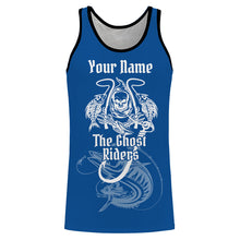 Load image into Gallery viewer, The Ghost Riders Blue color Kingfish Fish Reaper UV protection custom name fishing shirts NQS726