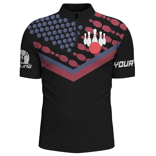 Custom bowling shirt for men – personalized team jersey front view