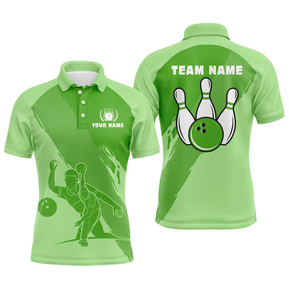 Custom bowling shirt for men – personalized team jersey front view