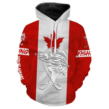 Load image into Gallery viewer, Rainbow Trout Fishing 3D Canadian Flag Customize name All over print shirts NQS489