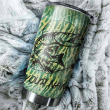 Load image into Gallery viewer, Musky Fishing Tumbler Cup Customize name Personalized Fishing gift for fisherman - NQS234