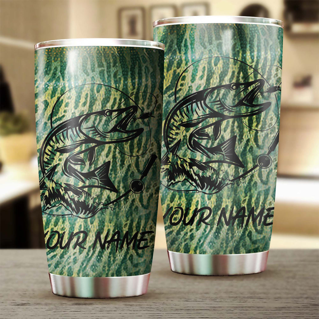 Musky Fishing Tumbler Cup Customize name Personalized Fishing gift for fisherman - NQS234