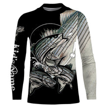 Load image into Gallery viewer, Striped bass fishing scales Customize Name UV protection striper fishing jerseys, fishing gifts NQS3648