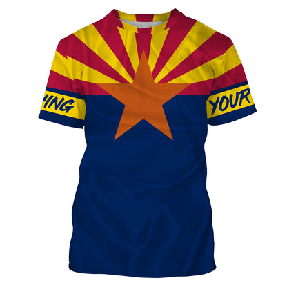 Arizona fishing flag Custom Long Sleeve performance Shirts, personalized Fishing jerseys NQS3512