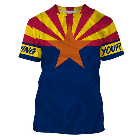 Arizona fishing flag Custom Long Sleeve performance Shirts, personalized Fishing jerseys NQS3512
