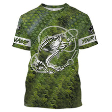 Load image into Gallery viewer, Bass Fishing Scale Tatoo Customize Name All Over Printed Shirts For Men And Women Personalized Fishing Gift NQS240