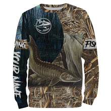 Load image into Gallery viewer, Sturgeon Fishing Customize Name 3D All Over Printed Shirts For Adult And Kid Personalized Fishing Gift NQS323