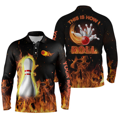personalized bowling shirt for men – custom name design side view