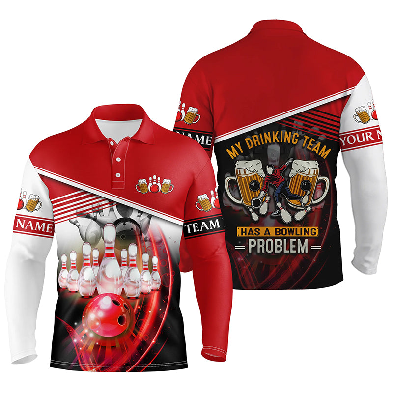 personalized bowling shirt for men – custom name design side view