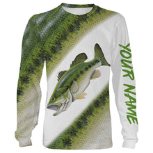 Load image into Gallery viewer, Bass Scale Fishing Customize Name Long sleeves Shirts For Men And Women Personalized Fishing NQS248