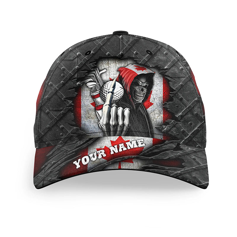 Canadian flag Golfer hat custom name skull golf hats Unisex Baseball men golf hats, golfing gift NQS6744