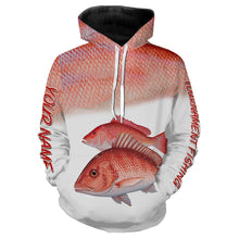 Load image into Gallery viewer, Red Snapper tournament fishing customize name all over print shirts personalized gift NQS188
