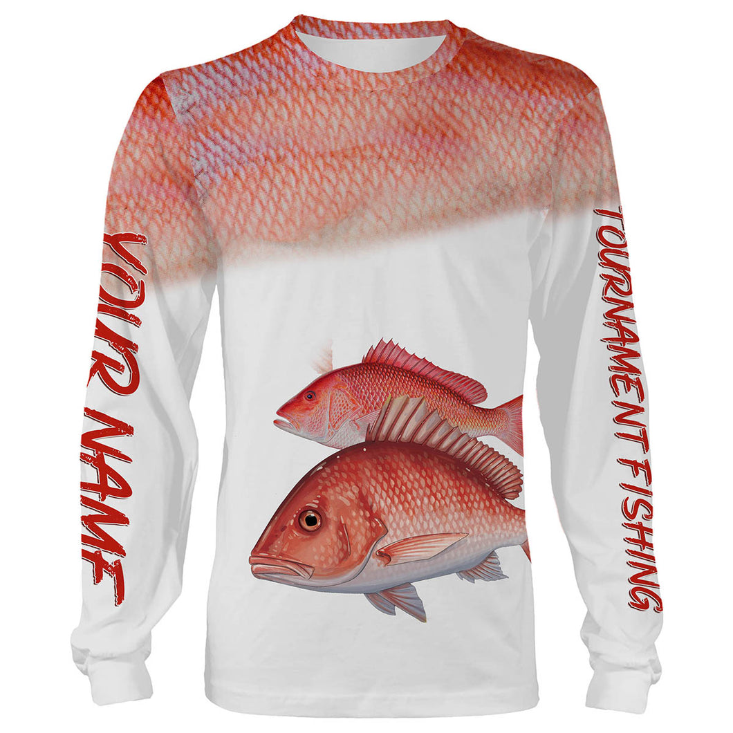 Red Snapper tournament fishing customize name all over print shirts personalized gift NQS188