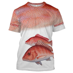 Red Snapper tournament fishing customize name all over print shirts personalized gift NQS188
