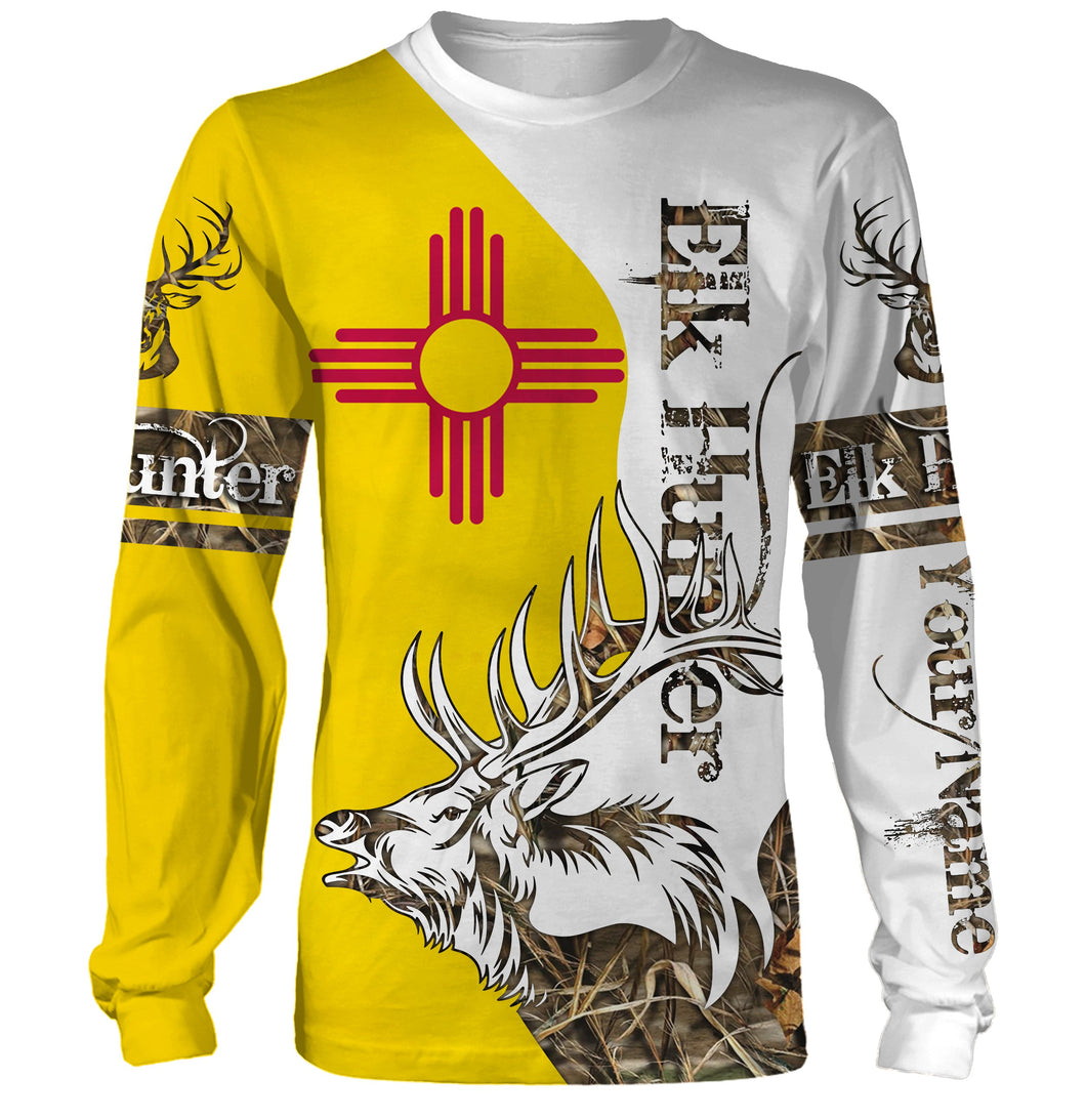 New Mexico NM Elk Hunting Customize Name 3D All Over Printed Shirts Personalized Gift For Hunter NQS410
