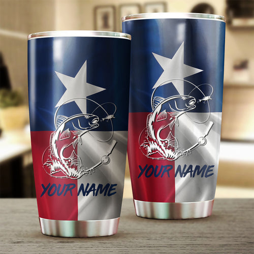 1PC Texas Redfish Puppy Drum fishing Customize Stainless Steel Tumbler Cup Personalized Fishing gift NQS776