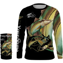 Load image into Gallery viewer, Snook fish saltwater fishing Customize UV protection long sleeves fishing shirts, gifts for fishing lover NQS2453