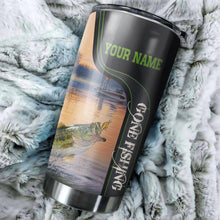 Load image into Gallery viewer, Bass Fishing Tumbler Gone Fishing Customize name Tumbler Cup Personalized Fishing gift for fisherman - NQS256