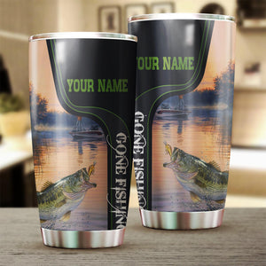 Bass Fishing Tumbler Gone Fishing Customize name Tumbler Cup Personalized Fishing gift for fisherman - NQS256