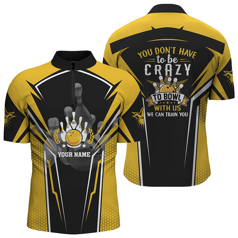 Custom bowling shirt for bowling – personalized team jersey front view