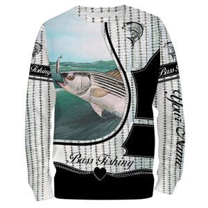 Striped Bass Fishing Scale Customize name 3D All over print shirts - personalized fishing gift for Adult and Kid - NQS426
