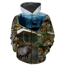 Load image into Gallery viewer, Elk Hunting Camo Customize Name 3D All Over Printed Shirts Personalized gift For Hunting Lovers NQS690