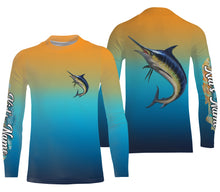 Load image into Gallery viewer, Marlin fishing Custom Name UV protection UPF 30+ fishing jersey, deep sea fishing tournament shirts NQS3167