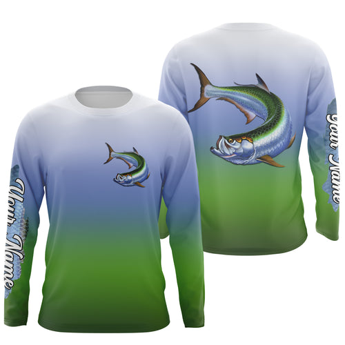 Tarpon fishing Custom Name UV protection fishing jersey, deep sea fishing tournament shirts NQS3168