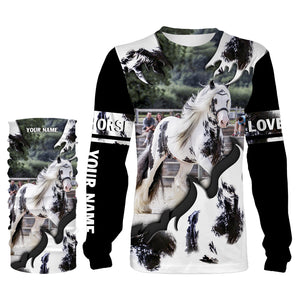 Gypsy horse love horse 3d custom name cute horse shirts, animal shirts, girls horse clothes NQSD83