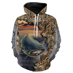 Catfish Camo customize Name 3D All Over Printed Shirts, personalized Gift For Fisherman NQS439