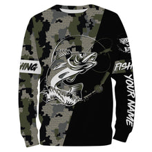 Load image into Gallery viewer, Walleye Fishing Camo Customize name 3D All over print shirts - personalized fishing gift for Adult and Kid - NQS442